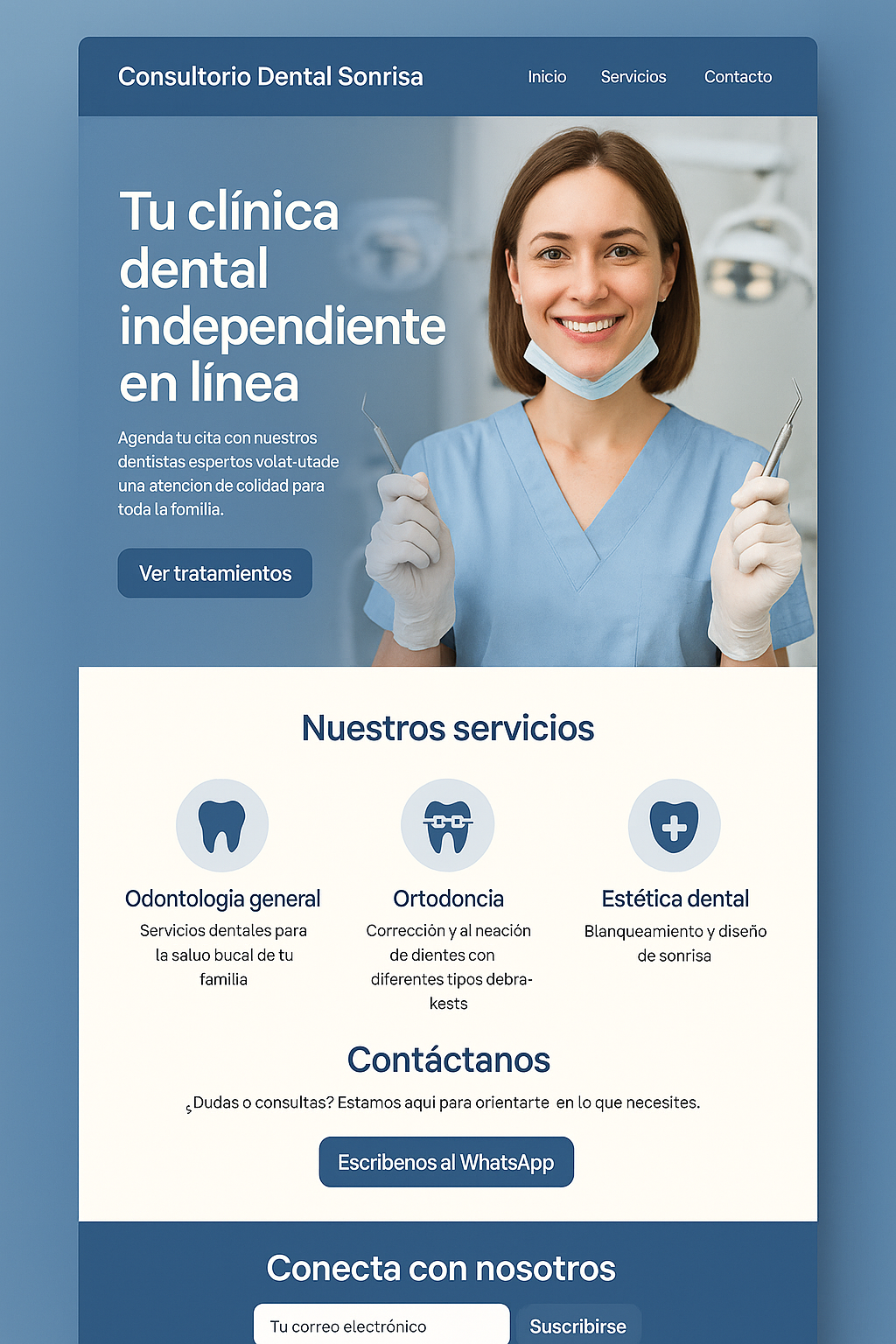 Página web de clínica dental